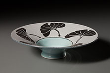 Gingko Bowl Horizontal by Chapel Hill, NC-based potter, Deborah Harris