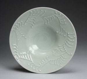 Celadon Platter by Chapel Hill, NC-based Potter Deborah Harris