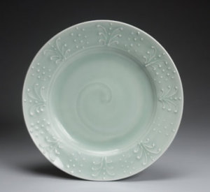 Celadon Platter by Chapel Hill, NC-based potter, Deborah Harris