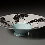 Gingko Bowl Horizontal by Chapel Hill, NC-based potter, Deborah Harris