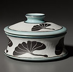 Gingko Casserole by Chapel Hill, NC-based potter, Deborah Harris