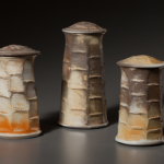 Shino Cannister set by Chapel Hill, NC-based potter, Deborah Harris